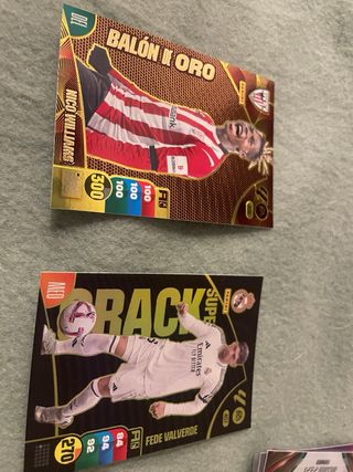 Cromos Adrenalyn:Nico Williams oro y Fede Valverde