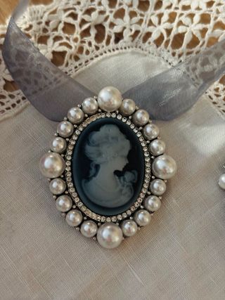 Aderezo fallero camafeo perlas