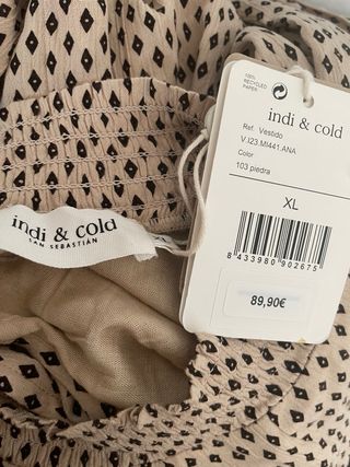 Vestido Indi & Cold Talla XL Nuevo