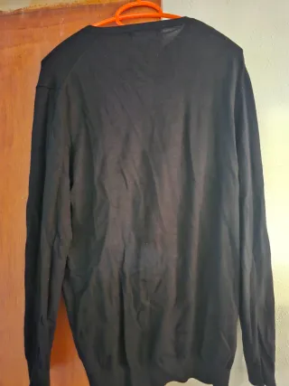 Jersey Zara Man Negro Cuello V