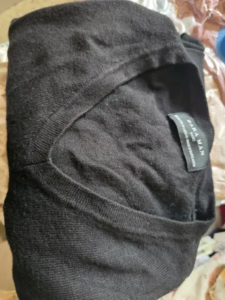 Jersey Zara Man Negro Cuello V