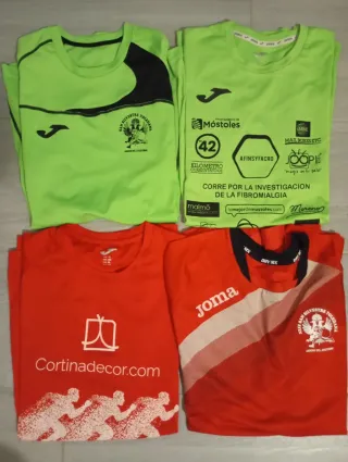 Lote 4 Camisetas Joma Deportivas Talla XL