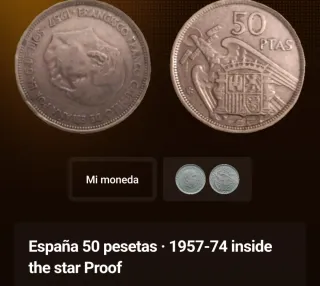 50 Pesetas España 1957-74
