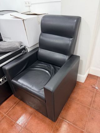 Sillón de piel negro