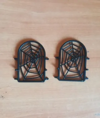 Playmobil 2 ventanas medieval mago tela araña 3666