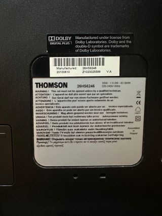 TV Thomson 24 Negra 26HS6246