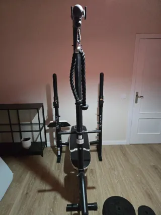 Banco de pesas Domyos BM 490 barras y discos