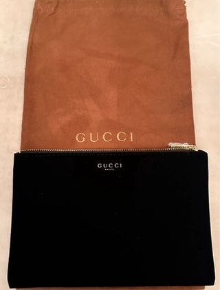 New and unused original velvet Gucci beauty clutch