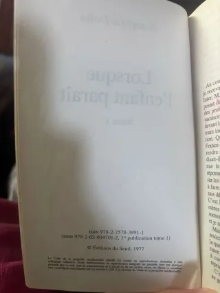 Libro Lorsque l'enfant paraît