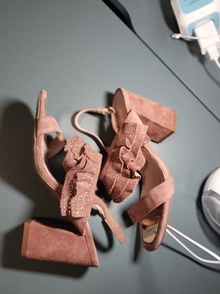 Sandalias Alma en Pena Ante T39,Rosa/nudeSwarovski