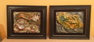 2 Quadri Decorativi Astratti