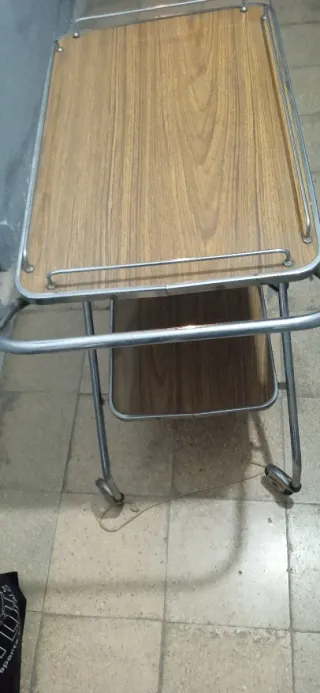 Carrito camarera vintage madera y metal
