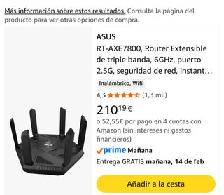 Router Asus WiFi 6E RT-AXE7800
