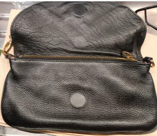 Pochette in pelle Marc Jacobs nera e oro