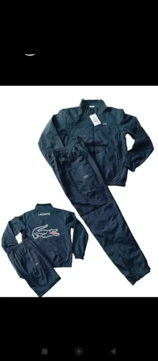 Chándal Lacoste Negro y Multicolor