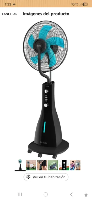 Ventilador nebulizador de agua