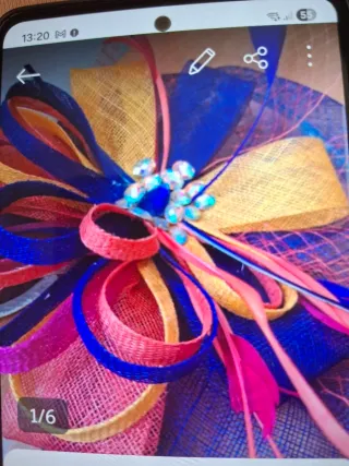 Tocado para eventos multicolor