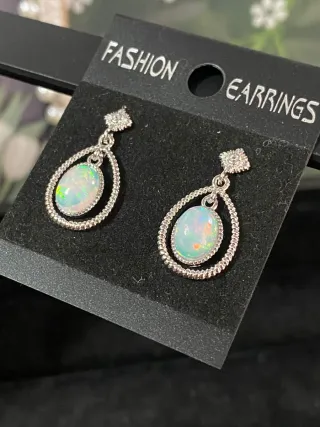 Pendientes Opalo Natural