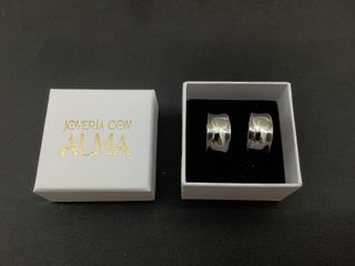 pendientes plata 925mm con piedra con circonita