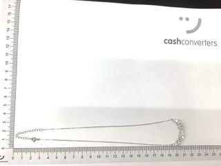 cadena plata 925mm con piedra con circonita 19 2.5cm