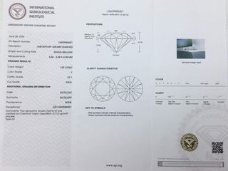 collar oro 18k con diamante de laboratorio 23cm