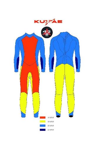 Traje natación apnea mujer KUWAE 4 3 2 M A7D7