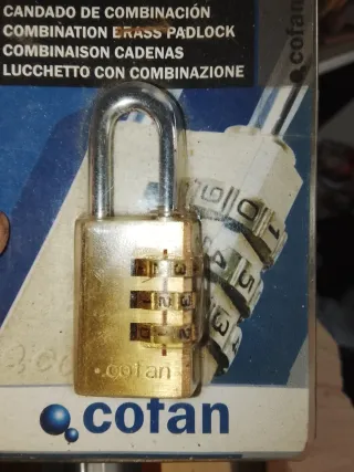 Candado de combinación Cofan dorado