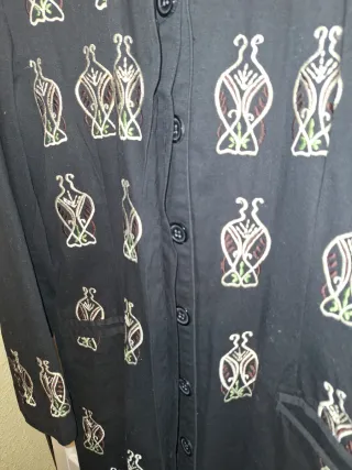 Abrigo Armatrichi Negro Bordado Hecho en España