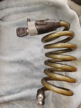 Candado espiral moto con llave