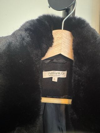 Abrigo Negro Natura Talla M