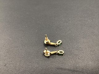 pendientes oro 18k con piedra