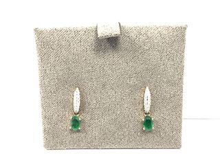 pendientes oro 18k con piedra