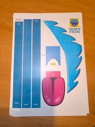 Máscara Gato Azul Huntrix DIY DERPY TIGER K-POP