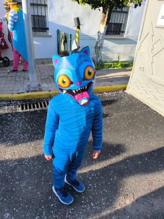 Máscara Gato Azul Huntrix DIY DERPY TIGER K-POP