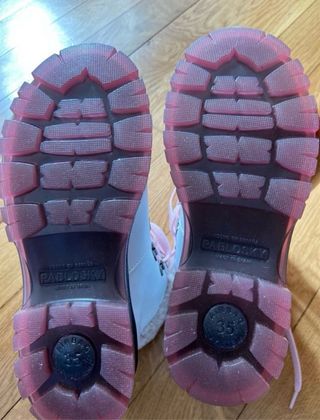 Botas Pablosky Niña Talla 35 - Piel Blanca y Rosa