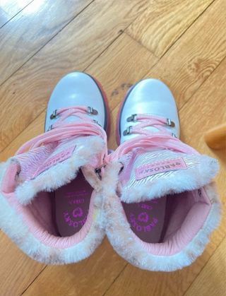 Botas Pablosky Niña Talla 35 - Piel Blanca y Rosa