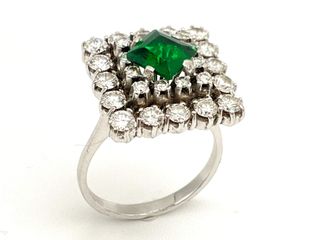 anillo oro 18k con diamante t. 21 (19,42 mm)