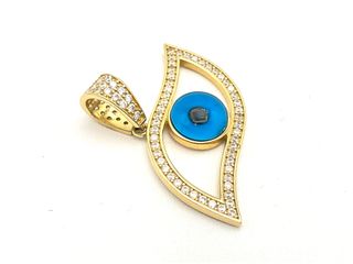 colgante oro 18k con circonita