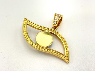 colgante oro 18k con circonita