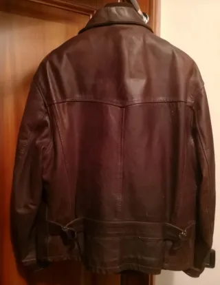 Giacca Pelle Vintage Caterpillar Marrone