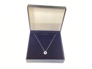 collar plata 925mm con piedra con circonita 19 5cm