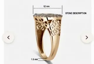 Anillo Oro Rosa 14k Pavé