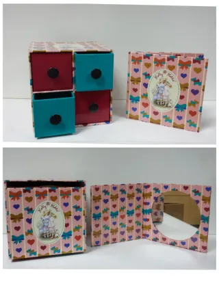 CAJA JOYERO ESPEJO HOLLY AÑOS 80-ALMACÉN-ENVIO