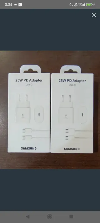 DOS CARGADORES SAMSUNG 25W CARGA RÁPIDA 1MCABLE