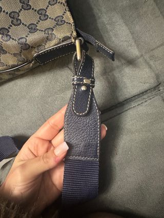 Tracolla Gucci uomo beige/blu