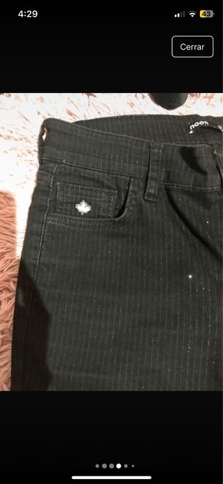 Pantalón acampanado negro noon