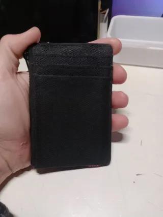 Billetera/ tarjetero "Herschel" negra con cremalle