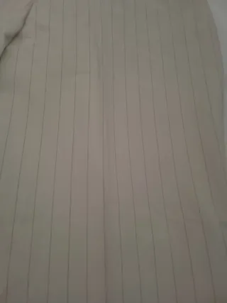 Pantaloni donna beige a gamba ampia a righe