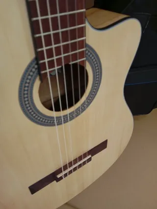 Pack guitarra cutaway amplificada + funda guitarra