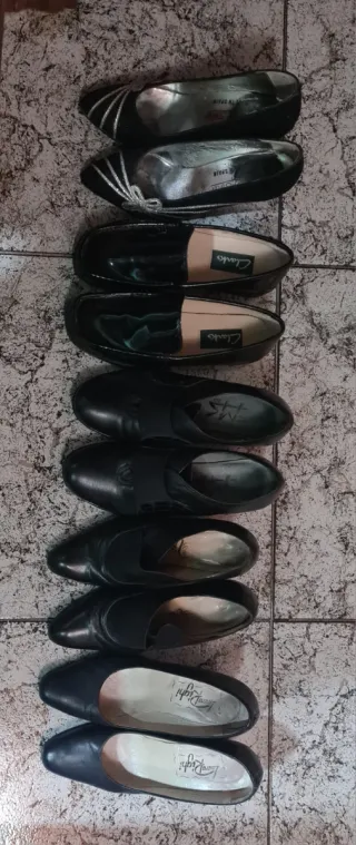 Lote Zapatos Mujer Negro y Plateado